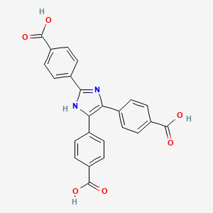 Chemical structure of 4,4',4''-(1H-Imidazole-2,4,5-triyl)tribenzoic acid