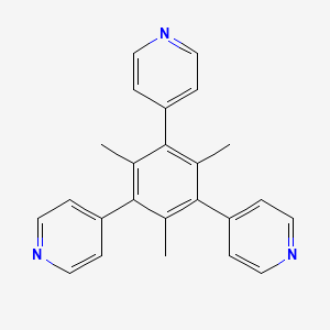 Chemical structure of 4,4',4''-(2,4,6-Trimethylbenzene-1,3,5-triyl)tripyridine