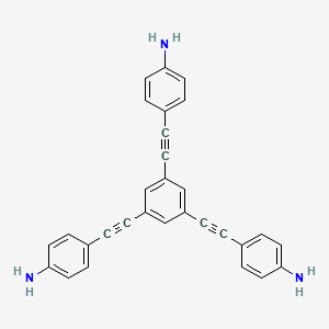 Chemical structure of 4,4',4''-(Benzene-1,3,5-triyltris(ethyne-2,1-diyl))trianiline