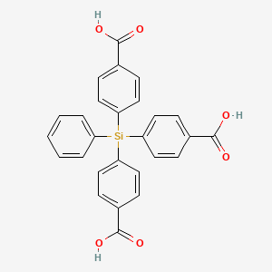Chemical structure of 4,4',4''-(Phenylsilanetriyl)tribenzoic acid