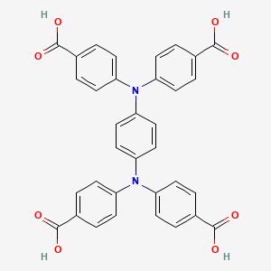 Chemical structure of 4,4',4'',4'''-(1,4-Phenylenebis(azanetriyl))tetrabenzoicacid