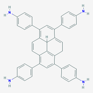 Chemical structure of 4,4',4'',4'''-(3a1,5-dihydropyrene-1,3,6,8-tetrayl)tetraaniline