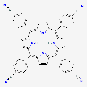 Chemical structure of 5,10,15,20-Tetra(4-cyanophenyl)porphyrin