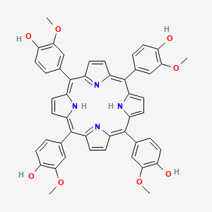 Chemical structure of meso-Tetra(3-methoxy-4-hydroxyphenyl) porphine