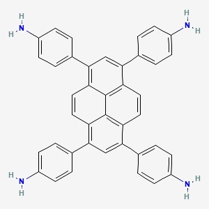 Chemical structure of 4,4',4'',4'''-(Pyrene-1,3,6,8-tetrayl)tetraaniline