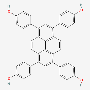 Chemical structure of 4,4',4'',4'''-(Pyrene-1,3,6,8-tetrayl)tetraphenol