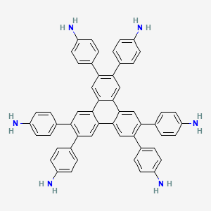 Chemical structure of 4,4',4",4'",4"",4""'-(Triphenylene-2,3,6,7,10,11-hexayl)hexaaniline