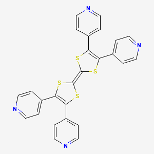 Chemical structure of 4,4',5,5'-Tetra(pyridin-4-yl)-2,2'-bi(1,3-dithiolylidene)