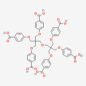 Chemical structure of 4,4'-[[2-[[3-(4-Carboxyphenoxy)-2,2-bis[(4-carboxyphenoxy)methyl]propoxy]methyl]-2-[(4-carboxyphenoxy)methyl]-1,3-propanediyl]bis(oxy)]bis[benzoic acid]