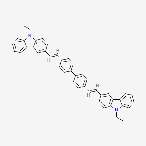Chemical structure of 4,4'-Bis(2-(9-ethyl-9H-carbazol-3-yl)vinyl)-1,1'-biphenyl