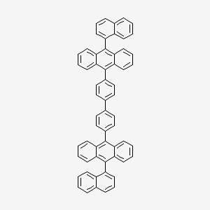 Chemical structure of 4,4'-Bis(10-(naphthalen-1-yl)anthracen-9-yl)-1,1'-biphenyl