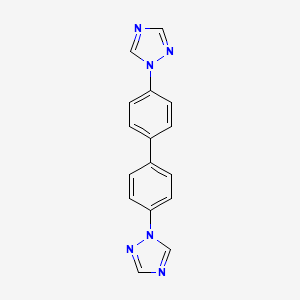 Chemical structure of 4,4'-Di(1H-1,2,4-triazol-1-yl)-1,1'-biphenyl