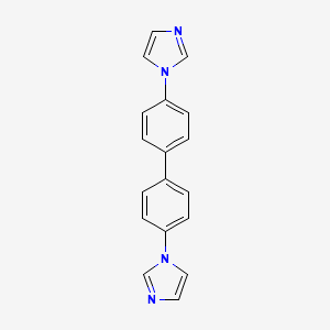 Chemical structure of 4,4'-Di(1H-imidazol-1-yl)-1,1'-biphenyl