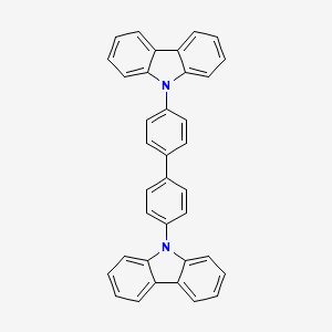 Chemical structure of 4,4'-Bis(9H-carbazol-9-yl)biphenyl