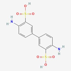 Chemical structure of 3,3'-Benzidinedisulfonic acid