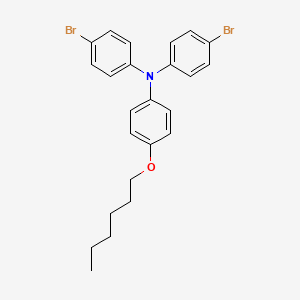 Chemical structure of 4,4'-Dibromo-4''-(hexyloxy)triphenylamine