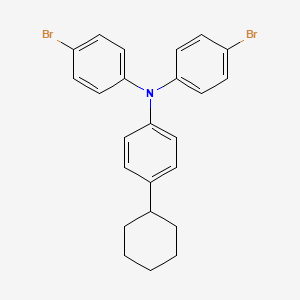 Chemical structure of 4,4'-Dibromo-4''-cyclohexyltriphenylamine
