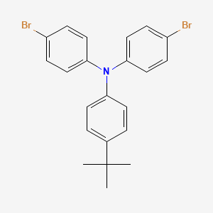 Chemical structure of 4,4'-Dibromo-4''-tert-butyltriphenylamine