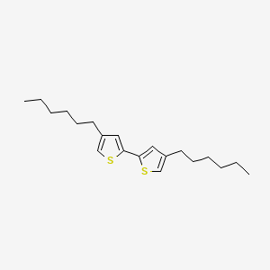 Chemical structure of 4,4'-Dihexyl-2,2'-bithiophene
