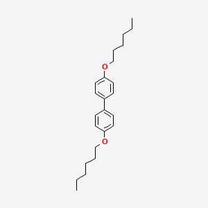 Chemical structure of 4,4'-Dihexyloxybiphenyl