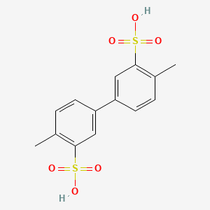 Chemical structure of 4,4'-Dimethyl-[1,1'-biphenyl]-3,3'-disulfonic acid