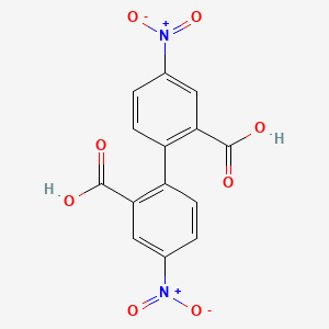 Chemical structure of 4,4'-Dinitro-[1,1'-biphenyl]-2,2'-dicarboxylic acid