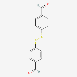 Chemical structure of 4,4'-Disulfanediyldibenzaldehyde