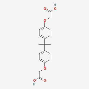 Chemical structure of 4,4'-Isopropylidenediphenoxyacetic Acid