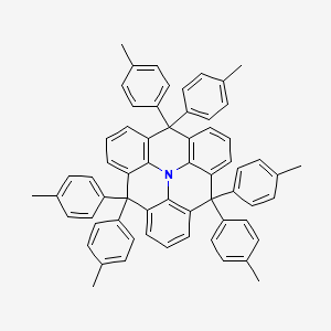 Chemical structure of 4,4,8,8,12,12-Hexa-p-tolyl-8,12-dihydro-4H-benzo[1,9]quinolizino[3,4,5,6,7-defg]acridine