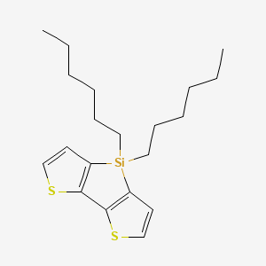 Chemical structure of 4,4-Dihexyl-4H-silolo[3,2-b:4,5-b']dithiophene