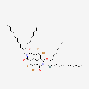 Chemical structure of 4,5,9,10-Tetrabromo-2,7-bis(2-octyldodecyl)benzo[lmn][3,8]phenanthroline-1,3,6,8(2H,7H)-tetraone