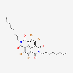 Chemical structure of 4,5,9,10-Tetrabromo-2,7-dioctylbenzo[lmn][3,8]phenanthroline-1,3,6,8-tetraone