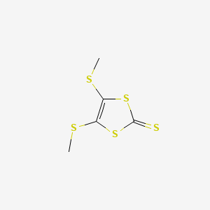 Chemical structure of 4,5-Bis(methylthio)-1,3-dithiole-2-thione