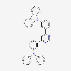 Chemical structure of 4,6-Bis(3-(9H-carbazol-9-yl)phenyl)pyrimidine