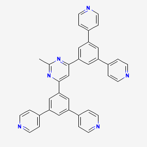 Chemical structure of 4,6-Bis(3,5-di(pyridin-4-yl)phenyl)-2-methylpyrimidine