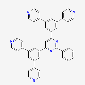 Chemical structure of 4,6-Bis(3,5-di(pyridin-4-yl)phenyl)-2-phenylpyrimidine