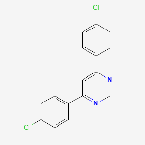 Chemical structure of 4,6-Bis(4-chlorophenyl)pyrimidine