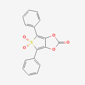 Chemical structure of 4,6-Diphenylthieno[3,4-d][1,3]dioxol-2-one 5,5-dioxide