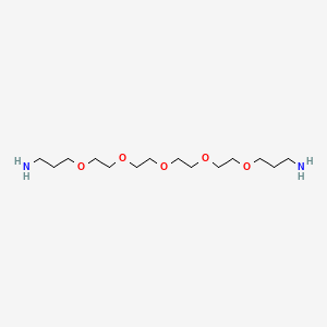 Chemical structure of 4,7,10,13,16-Pentaoxanonadecane-1,19-diamine