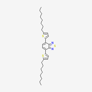 Chemical structure of 4,7-Bis(5-octyl-2-thienyl)-2,1,3-benzothiadiazole