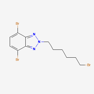Chemical structure of 4,7-Dibromo-2-(6-bromohexyl)-benzotriazole