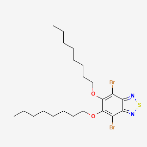 Chemical structure of 4,7-Dibromo-5,6-di-n-octyloxy-2,1,3-benzothiadiazole