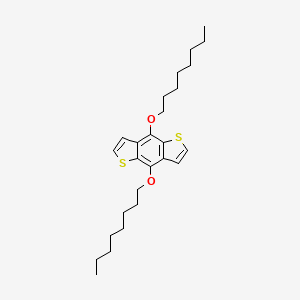 Chemical structure of 4,8-Bis(octyloxy)benzo[1,2-b:4,5-b']dithiophene