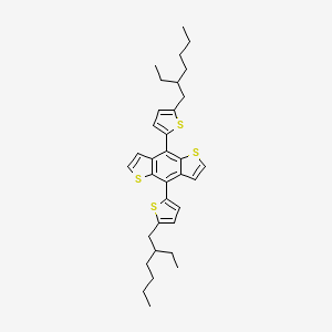 Chemical structure of 4,8-Bis[5-(2-ethylhexyl)thiophen-2-yl]benzo[1,2-b:4,5-b']dithiophene