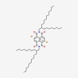 Chemical structure of 4,9-Dibromo-2,7-bis(2-octyldodecyl)benzo[lmn][3,8]phenanthroline-1,3,6,8(2H,7H)-tetrone