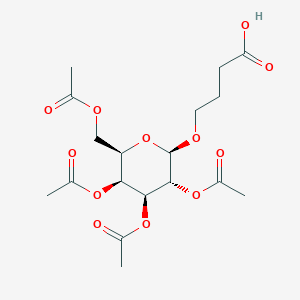 Chemical structure of 4-[(2,3,4,6-tetra-O-acetyl-β-D-galactopyranosyl)oxy]-Butanoic acid