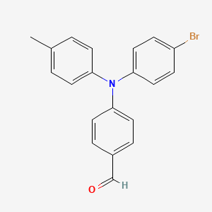 Chemical structure of 4-[(4-Bromophenyl)(p-tolyl)amino]benzaldehyde