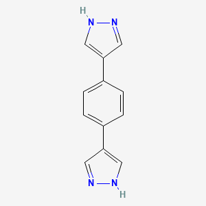 Chemical structure of 1,4-Di(4'-pyrazolyl)benzene