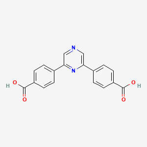 Chemical structure of 2,6-DI(4-Carboxyphenyl)pyrazine