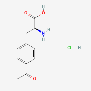 Chemical structure of 4-Acetyl-L-phenylalanine Hydrochloride